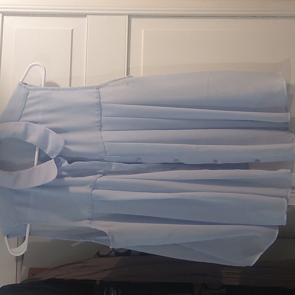 Sheer Blue Sleveless Top
